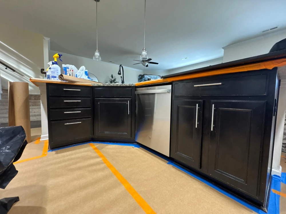 Before — Cabinet Refinish with New Hardware