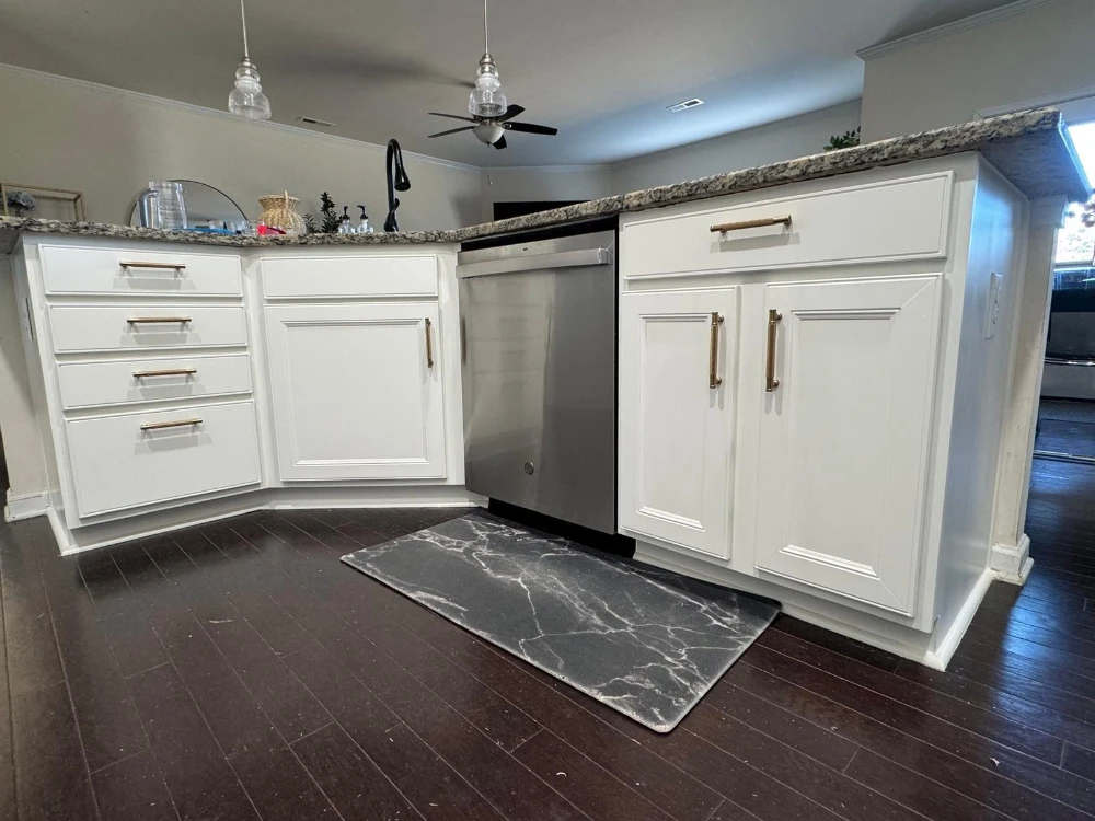 After — Cabinet Refinish with New Hardware
