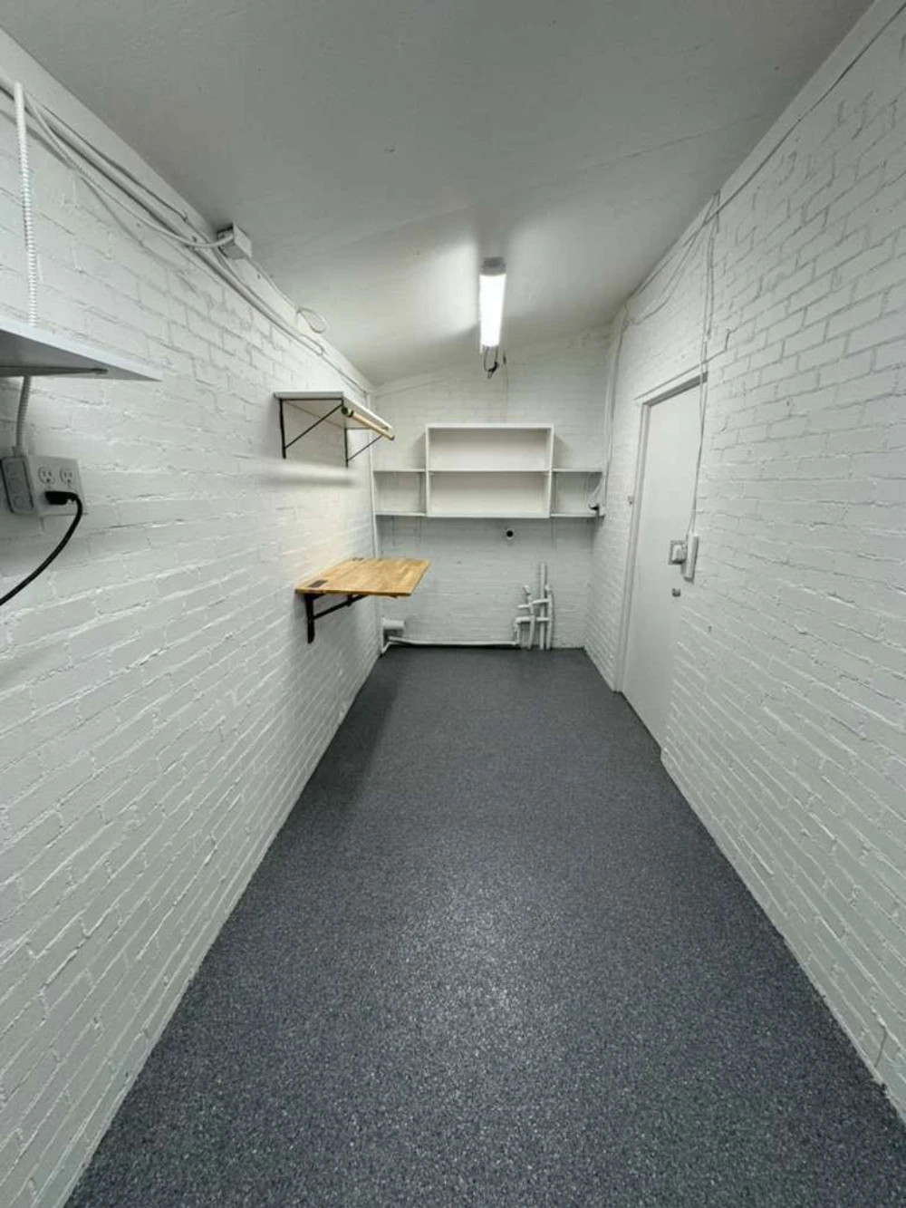 After — Laundry Room — Painted Brick & Epoxy Floor
