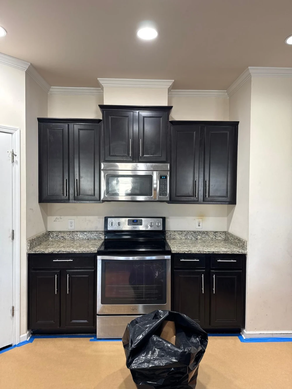 Before — Full Kitchen Refinish — Dark to Bright